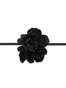 Dolce & Gabbana Stropdas met bloemenpatch - Zwart