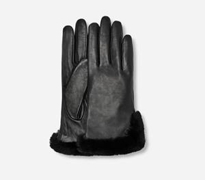 Ugg Handschoenen met split van leer en sheepskin voor Dames in Black  Shearling