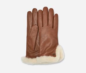Ugg Handschoen met split van leer en sheepskin in Brown  Other