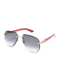Cartier Eyewear C Decor pilot-frame sunglasses - Rood