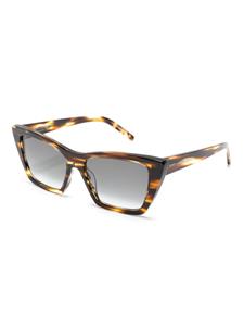 Saint Laurent Eyewear logo-engraved cat-eye sunglasses - Bruin