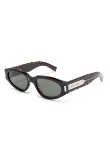 Saint Laurent Eyewear tortoiseshell-effect oval-frame sunglasses - Bruin