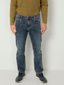Roger Kent Jeans met modieuze used-effecten  Blauw