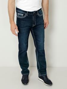 Roger Kent Jeans met modieuze contrastnaden  Donkerblauw