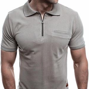 SCIONE Men's Short Sleeve New Simple Casual T-Shirt Solid Color Lapel Short Sleeve T-Shirt