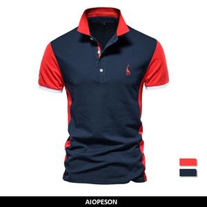 AIOPESON Men Fashion Usegiraffe Zomer Polo Shirts Heren T-shirts Mode Casual Slim Polo Shirts Business Outdoor Sport Heren Polo Shirts Stiksels