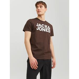 JACK&JONES T-shirt met ronde hals en korte mouwen, bedrukt vooraan