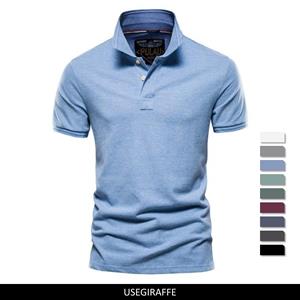 AIOPESON Business Social Polo Shirts Men Casual Basic Polo Shirt Summer Cotton Quality Tops Men Short Sleeve Mens Polos