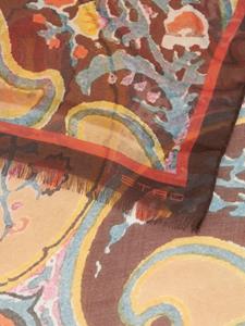 ETRO Sjaal met paisley print - Bruin