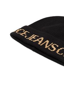 Versace Muts met intarsia logo - Zwart