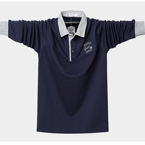 Phoca largha 2020 Long Polo Shirt Mens Stand Collar Polo Shirts Embroidery Casual Cotton 6XL Full Tops POLO Shirt
