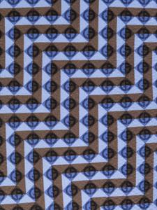 Giorgio Armani Stropdas met geometrisch patroon - Blauw