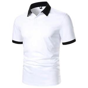 Bengbukulun Men's Summer New Fashion Two Tone Collar Casual Polo T-Shirt
