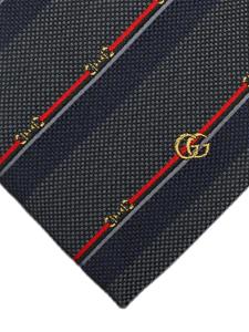 Gucci Horsebit-jacquard silk tie - Grijs