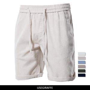 AIOPESON Men Fashion Summer Casual Fashion Beach Shorts Men 100% Cotton Linen Shorts Men Solid Color Soft Feel Qualtiy Men's Shorts
