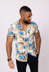 Zayne Heren overhemd korte mouw | Hawaii | Moda Italia | Italian-Style.nl, 