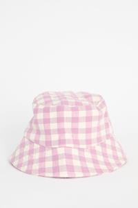 Sissy-Boy Roze geblokte bucket hat