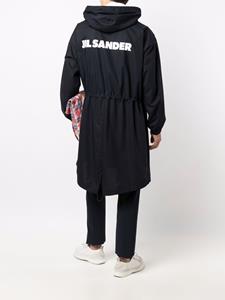 Jil Sander Parka met logoprint - Blauw