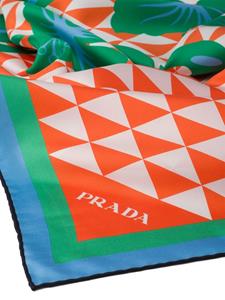 Prada Sjaal met logo - Oranje
