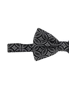 Dolce & Gabbana Vlinderdas met bloemenprint - Zwart