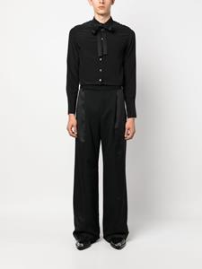 Saint Laurent Pantalon met wijde pijpen - Zwart