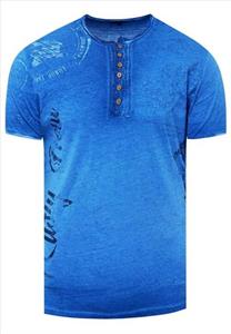 Rusty Neal T-shirt heren Blauw | Korte mouw |  | Italian-Style.nl, 