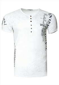 Rusty Neal T-shirt heren wit | Korte mouw | Print |  | Italian-Style.nl, 