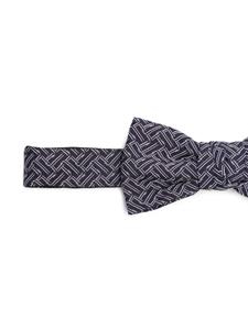 Lanvin patterned-jacquard silk bow - Blauw