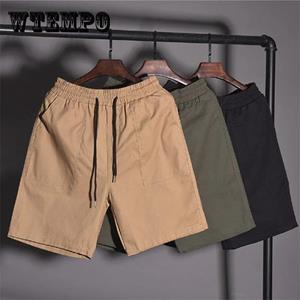 WTEMPO Summer Thin Sports Casual Shorts Men's Trend Loose Solid Color Straight Pants Student Retro Sports Shorts