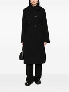 Jil Sander hooded wool coat - Zwart