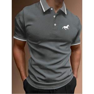 Haodingfushi Mannen kleding oversized mode korte mouw polo shirt, mannen persoonlijkheid sport casual business polo shirt.