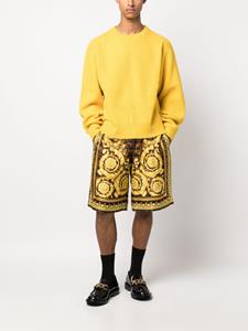 Versace Shorts met barokprint - Bruin