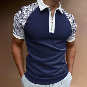 Bengbukulun Comfortable High-end Printed Fashionable Men's Polo Shirt, Summer Lightweight Breathable Short Sleeved Polo Shirt.