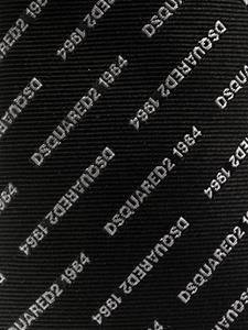 Dsquared2 Stropdas met geborduurd logo - Zwart