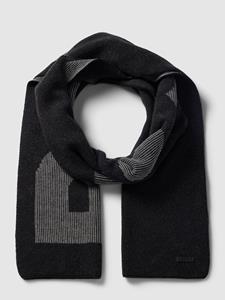 BOSS Black Lamico Cotton and Wool-Blend Scarf