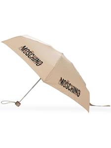 Moschino Paraplu met print - Beige