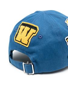 Off-White Honkbalpet met geborduurd logo - Blauw