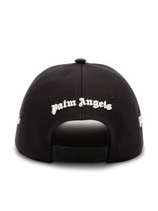 Palm Angels Honkbalpet met geborduurd logo - Zwart