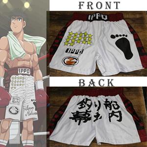 ETST WENDY 005 Anime Hajime no Ippo Men's Boxer Shorts Makunouchi Manga Print Gym Shorts Mesh Quick-dry Short Pants  Fitness Weatpants Summer