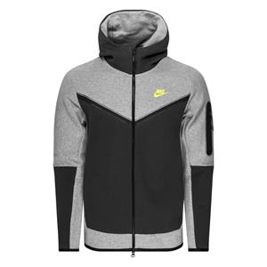 Nike Hoodie NSW Tech Fleece FZ - Grijs/Grijs/Neon