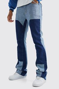 Boohoo Tall Onbewerkte Flared Slim Fit Carpenter Jeans, Vintage Blue