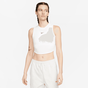 Nike Womens Essential Rib Crop Tank Top