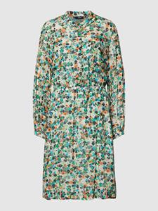 Joop! Midi-jurk van viscose met all-over bloemenmotief