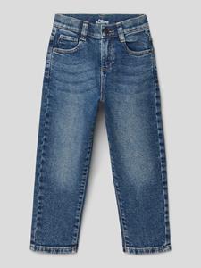 S.Oliver Slim fit jeans met knoop- en ritssluiting