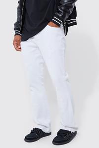 Boohoo Onbewerkte Flared Slim Fit Gekruiste Jeans, White