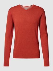 Tom Tailor Gebreide pullover met labelstitching, model 'BASIC'