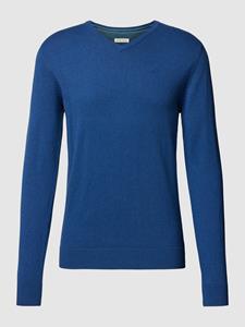 Tom Tailor Gebreide pullover met labelstitching, model 'BASIC'