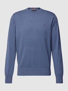 Tommy Hilfiger Pullover met labelstitching, model 'Crew Neck Sweater'