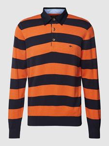 FYNCH-HATTON Langarm-Poloshirt 1308615 - Gestreiftes Rugby-Shirt (1-tlg)