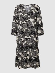 Montego Knielange jurk van viscose met all-over print